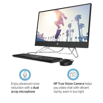 HP 23.8" All-in-One Desktop PC 24-cb1017c - 12th Generation Intel Core i5-1235U - FHD Intel Iris Xe graphics - 8GB memory - 512GB SSD Drive - HP Privacy Camera - 2-year Warranty Care Pack - Windows 11 Home