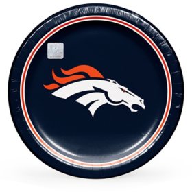 Denver Broncos NFL Round Paper Plates, 10", 85 ct. 