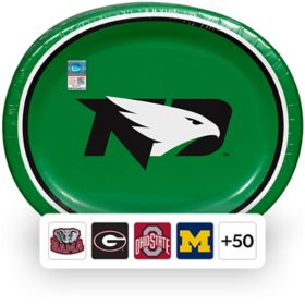 NCAA Oval Paper Plates, 10" x 12", 50 ct. (Choose Your Team)