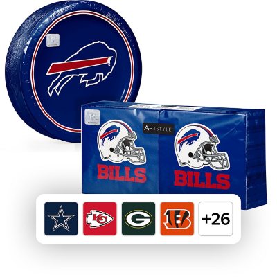 NFL Licensed Plates and Napkins Kit, 285 ct. - Buffalo Bills:- Buffalo Bills