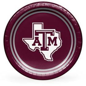 Texas A&M Aggies NCAA Round Paper Plates, 10", 85 ct. 