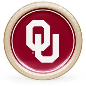 Oklahoma Sooners NCAA Round Paper Plates, 10", 85 ct. 