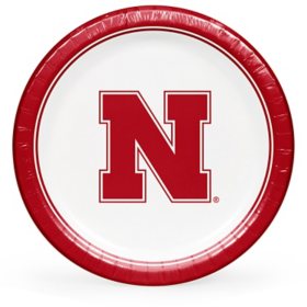 Nebraska Cornhuskers NCAA Round Paper Plates, 10", 85 ct. 