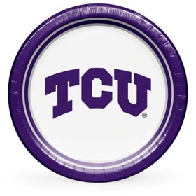 Texas Christian Horned Frogs NCAA Round Paper Plates, 10", 85 ct. 