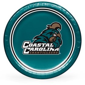 Coastal Carolina Chanticleers NCAA Round Paper Plates, 10", 85 ct. 