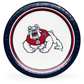 Fresno State Bulldogs NCAA Round Paper Plates, 10", 85 ct. 