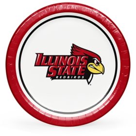 Illinois State Redbirds NCAA Round Paper Plates, 10", 85 ct. 