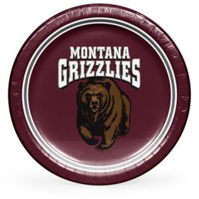 Montana Grizzlies NCAA Round Paper Plates, 10", 85 ct. 