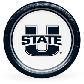 Utah State Aggies NCAA Round Paper Plates, 10", 85 ct. 