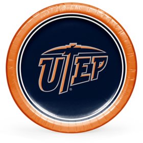 Texas El Paso Miners NCAA Round Paper Plates, 10", 85 ct. 