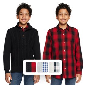 Gap Kids Boys' Sweater and Woven Shirt Set