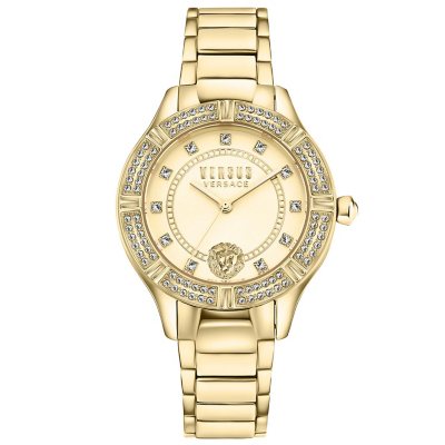 Versus by Versace Canton Road Quartz Gold Bracelet Women's Watch, 36mm:- Gold Dial