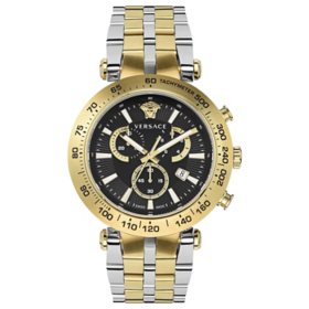 Versace Men's Bold Chronograph Two Tone Bracelet Watch, 46mm