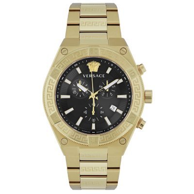 Versace Men s V Sporty Greca 46MM Gold Tone Watch Sam s Club