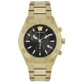 Versace Men's V-Sporty Greca 46MM Gold-Tone Watch