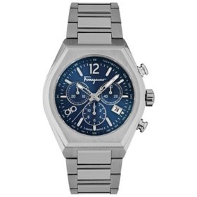 Salvatore Ferragamo Men's Tonneau Chrono 42MM Stainless Steel Watch