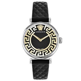 Versace Women's Greca Chic 35MM Black Strap Watch