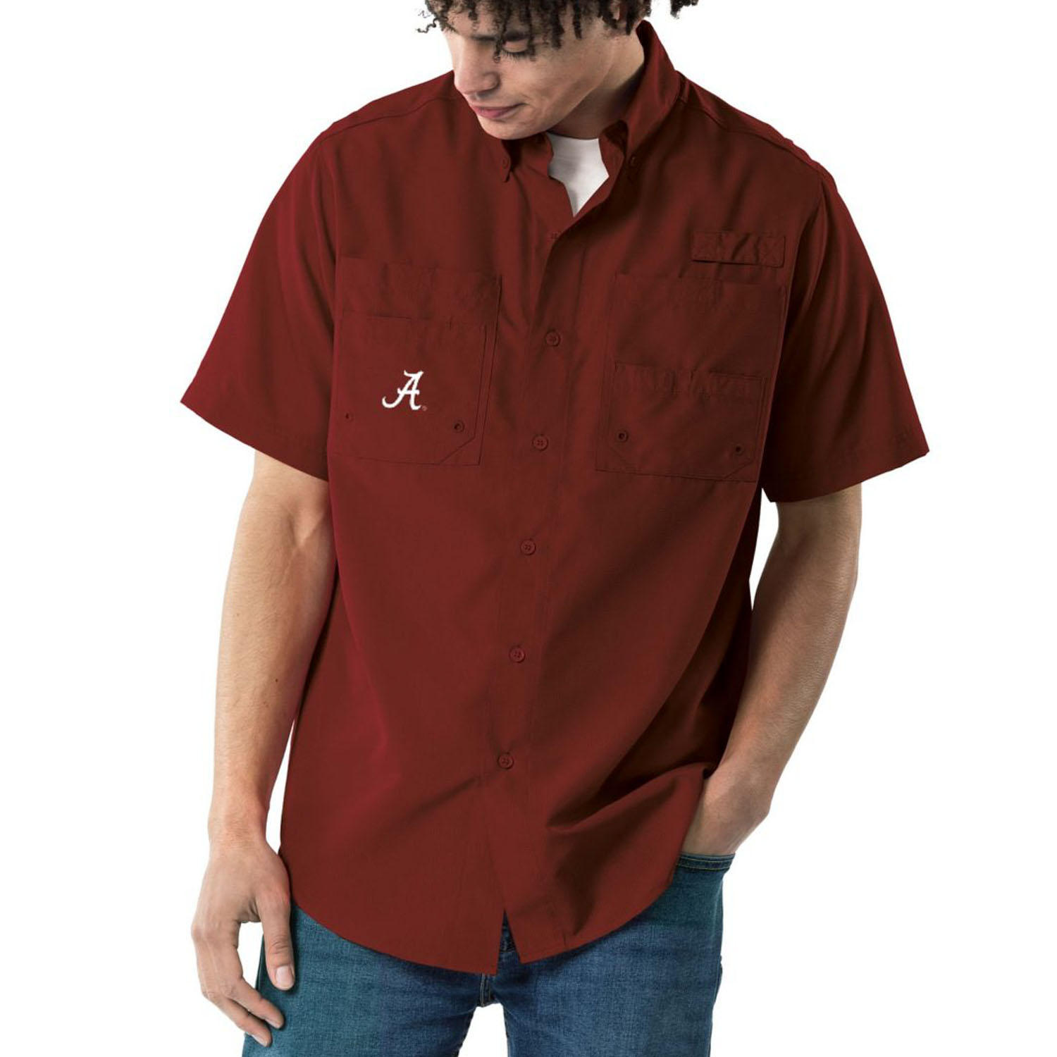 Knights Apparel NCAA River Shirt- Alabama / L