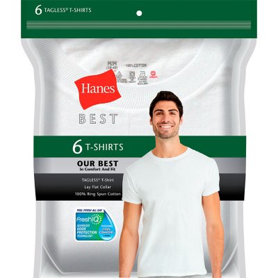 Hanes Men s 6 Pack Best Crew Tee Sam s Club