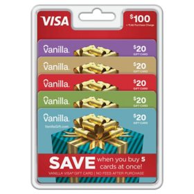 Vanilla Visa Modern Texture $100 Gift Card Multi-Pack, 5 x $20