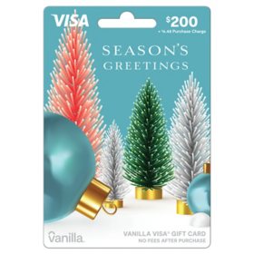 Vanilla Visa Ornament $200 Gift Card
