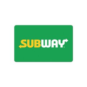 Subway $25 Email Delivery Gift Card