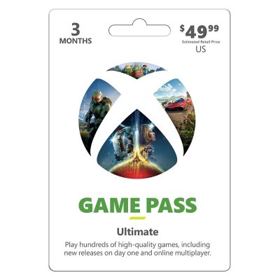 Xbox Gamepass Ultimate Multipack, 3 Months Game Pass Ultimate + $25 Gift  Card