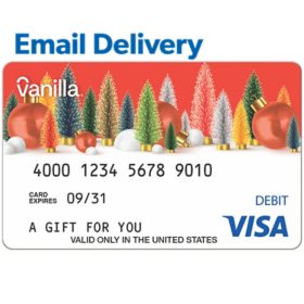 Vanilla Visa® Ornament Email Delivery Gift Card, Various Amounts 