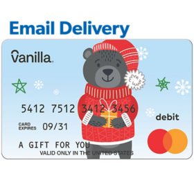 Vanilla Mastercard Jolly Bear Email Delivery Gift Card, Various Amounts 