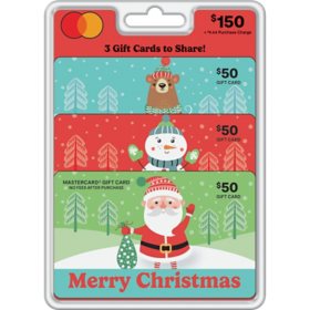 Mastercard $150 Multi-Pack Holiday Gift Cards, 3 x $50