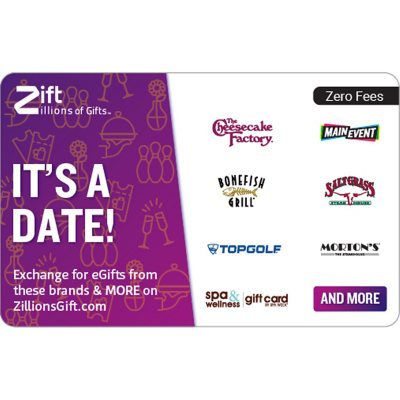 Its a Date $50 eGift Card - Zift Zillions of Gifts