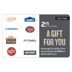 Zift Zillions of Gifts Grey Gift $50 Email Delivery Gift Card