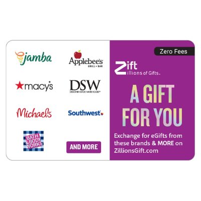 A Gift for You $50 Purple eGift Card - Zift Zillions of Gifts