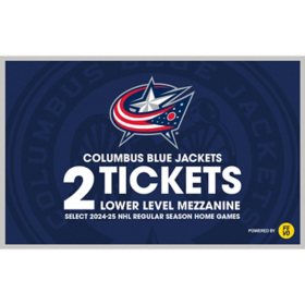 NHL Columbus Blue Jackets, Two (2) Lower Level Tickets, eVoucher