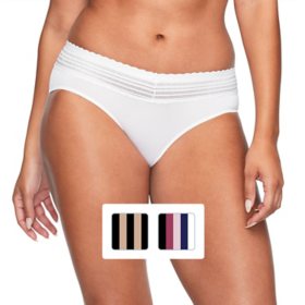 Warners Women’s 5-Pack No Pinching, No Problems Lace Waistband Hipster