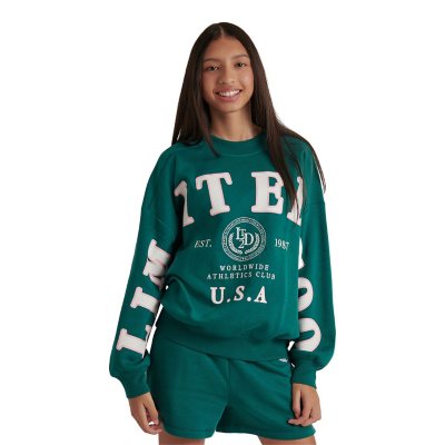 Limited Too Crewneck Sweatshirt Green M 10:- Green, M 10