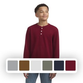 Levi's Boys Thermal Henley Long Sleeve Tee		