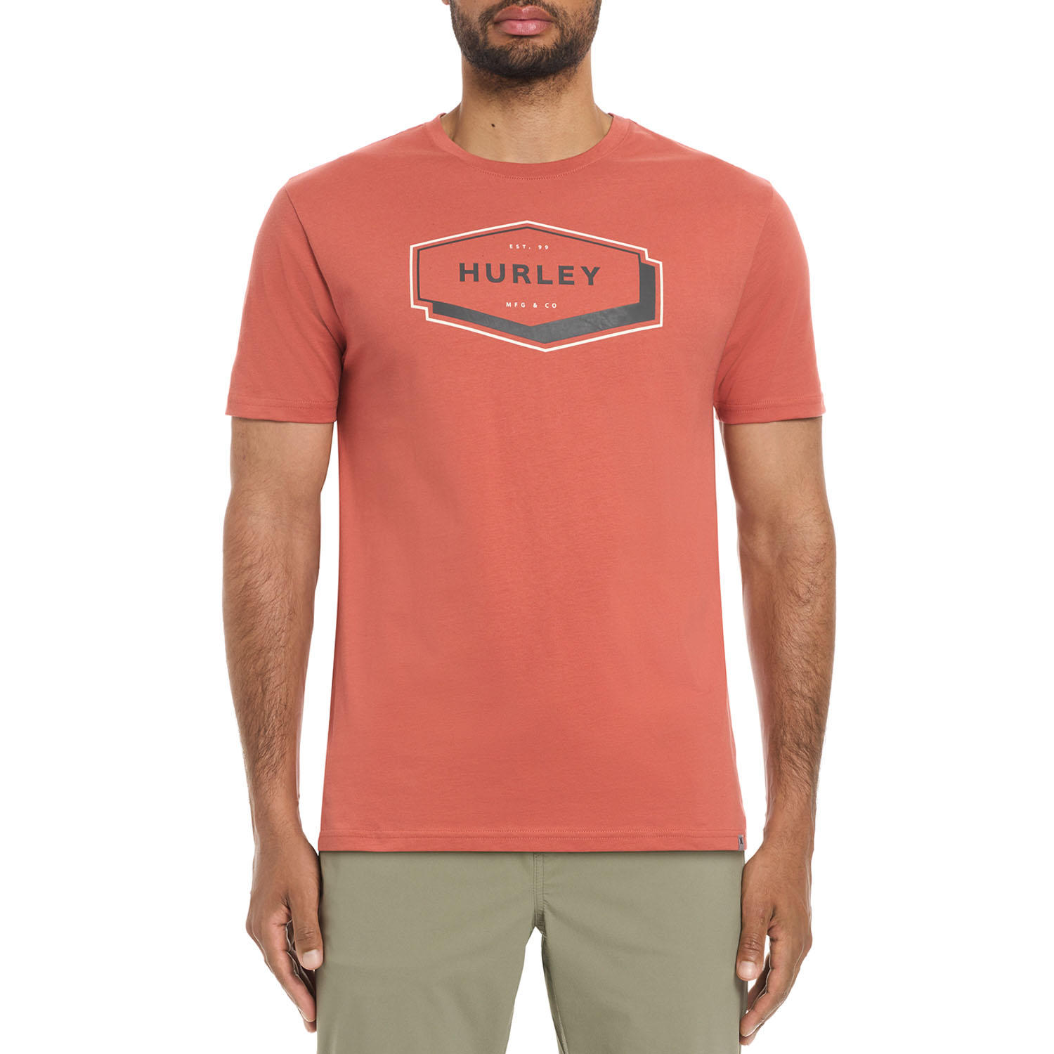 Hurley Men's All Day Graphic Tee Redwood XL
