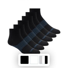 Copper Fit 6-Pack Quarter Crew Sock