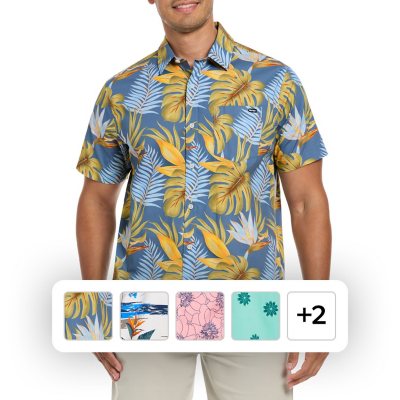 Hurley Men's Patio Printed Woven Shirt:- Green, S