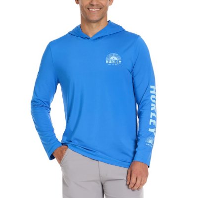 Hurley Men's Hooded Uv Tee Blue 3XL:- Blue, 3XL