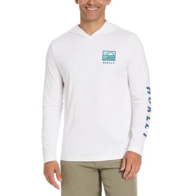 Hurley Men's Hooded Uv Tee White L:- White, L