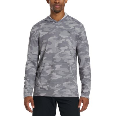 Hurley Men's Mesh Hooded Uv Tee Grey XL:- Grey, XL