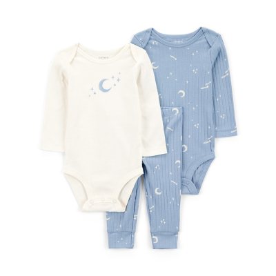 Carter's Boys 3-Piece Outfit Set Light Blue 12M:- Light Blue, 12M