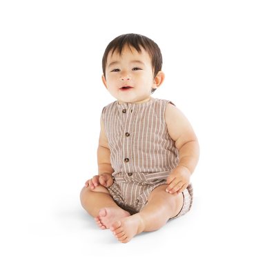 Carter's Boys Romper Brown 6M:- Brown, 6M