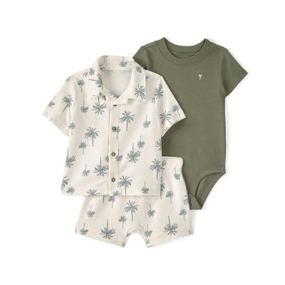 Carter's Boys 3Pc Outfit Set Green 3M:- Green, 3M