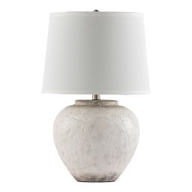 details by Becki Owens Madelyn Ceramic Table Lamp, Ash Gray Finish