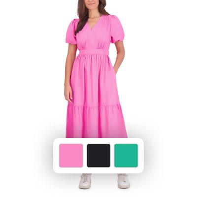 French Connection Ladies Puff Sleeve Maxi Dress Sam s Club