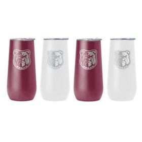 Logo Brands HBCU 10oz Stainless Steel Insulated Tumblers with Lids, 4 Pack 