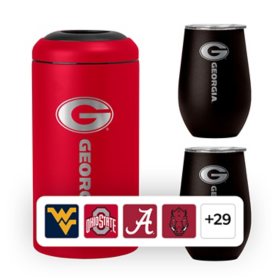 NCAA Stainless Steel Wine Chiller and Tumbler Set